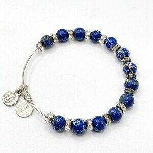 Alex and Ani Carnivals and Carousels Blue Raspberry Russian Silver Bangle 2014
